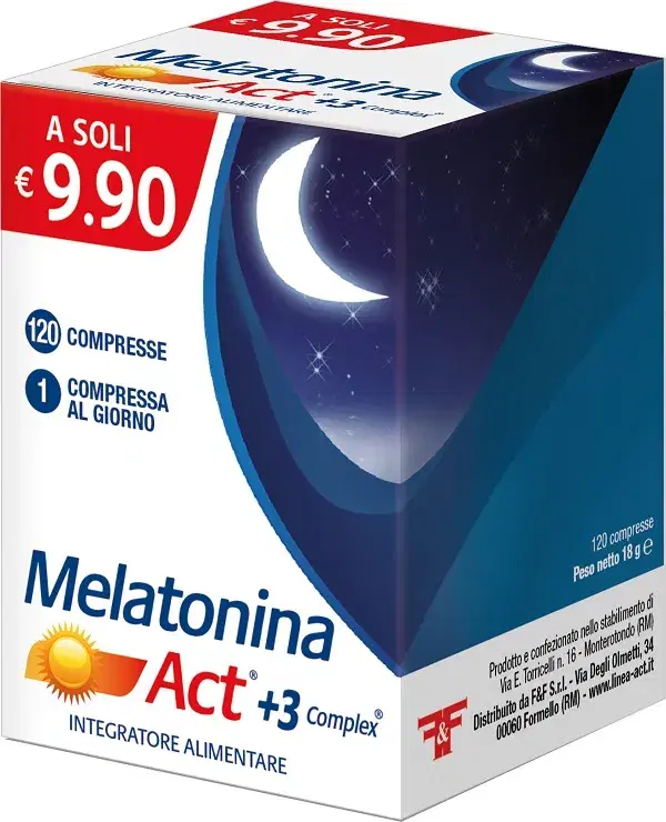 Linea Act Linea Sonno Melatonina Act +3 Complex Integratore 120 Compresse