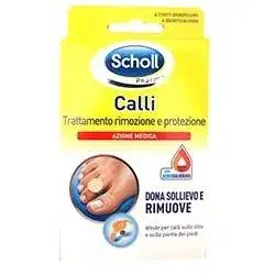 Scholl Cerotti Calli-Rimozione e Protezione Acido Salicidico 4 Pezzi+4 Dischetti