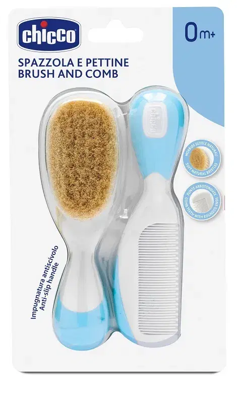Chicco Spazzola + Pettine Azzurro