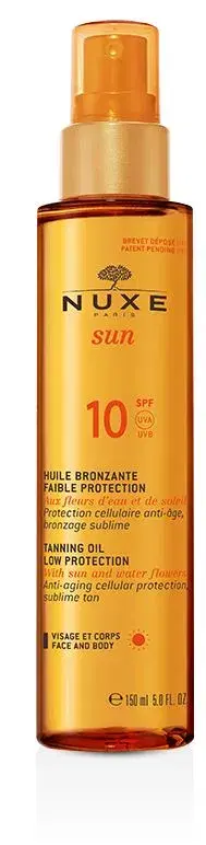 Nuxe Sun SPF10 Huile Bronzante Olio Solare Viso e Corpo 150 ml