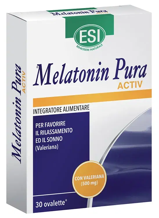 Esi Melatonin Pura Activ Integratore per il Sonno e il Rilassamento 30 Ovalette
