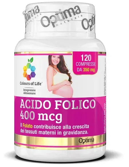 Optima Colours of Life Acido Folico Integratore Gravidanza 120 Compresse