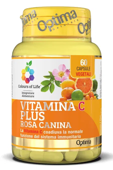 Optima Colours of Life Vitamina C Con Plus Rosa Canina Integratore Difese Immuni