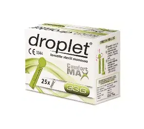 Droplet Lancette 33G Pungidito Sterili 25 Pezzi
