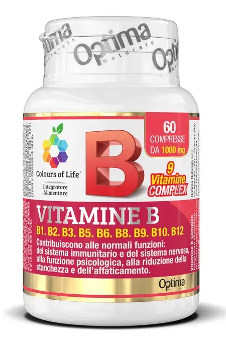 Optima Colours of Life Vitamina B Complex Integratore Multivitaminico 60 Compres