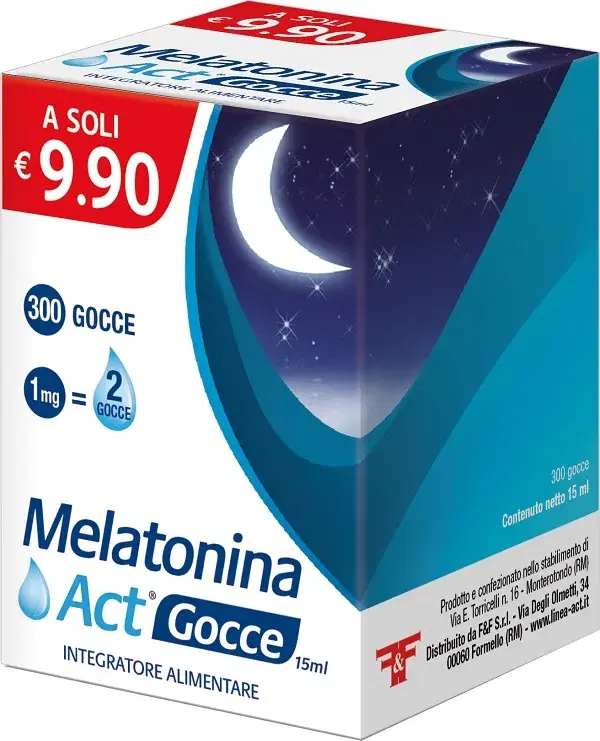 Melatonina Act Gocce Integratore Alimentare per Favorire il Sonno 15 ml