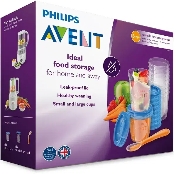 Philips Avent Set Vasetti Per La Conservazione Delle Pappe +6m