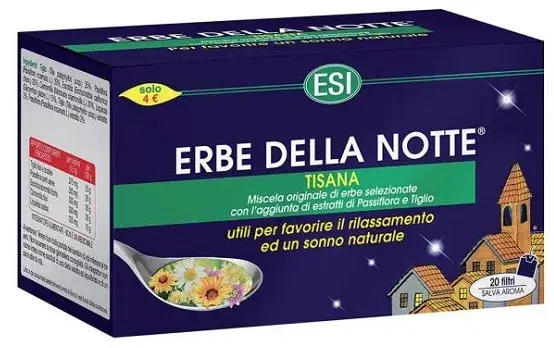 Esi Erbe della Notte Tisana per Favorire il Sonno 20 Filtri Astuccio 40 g