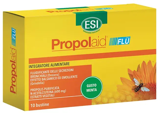 Esi Propolaid Flu Integratore Fluidificante di Secrezioni Bronchiali 10 bustine