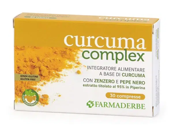 Farmaderbe Curcuma integrazione Per La Funzione Digestiva 30 Compresse