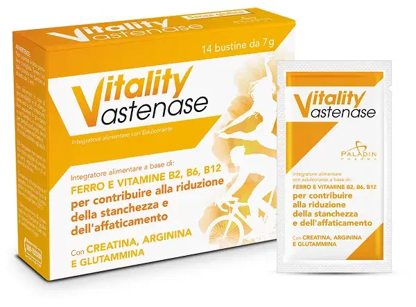 Vitality Astenase New Integratore per la Stanchezza con Bioperine 14 Bustine
