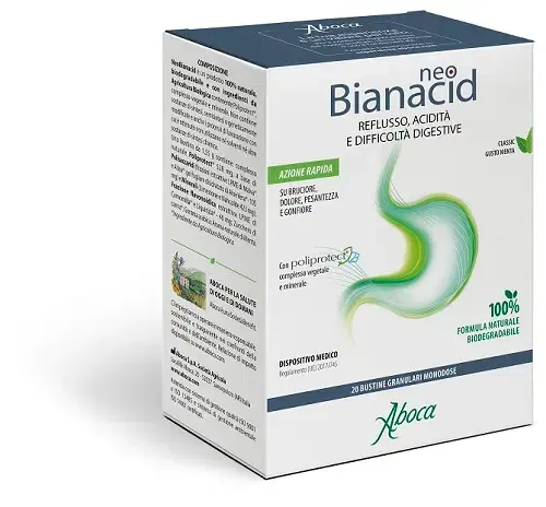 Aboca NeoBianacid Integratore per l'Acidità e il Reflusso 20 Bustine