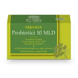 Erbamea Probiotici 10 Miliardi Integratore Alimentare 10 Flaconcini 100 ml