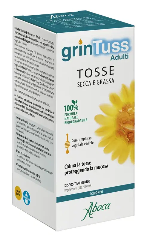 Grintuss Adulti Sciroppo per la Tosse Secca o Grassa 180 g