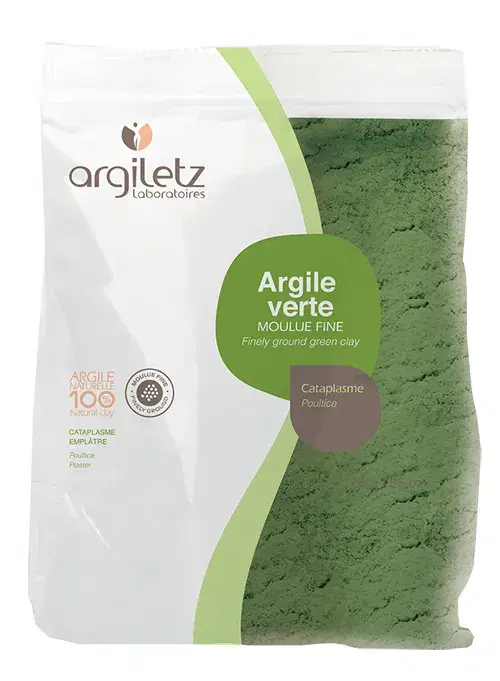 Argiletz Argilla Verde Moulee per Trattamenti Cutanei 1kg