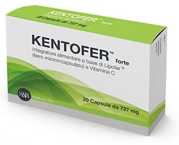 Kentofer Forte Integratore di Ferro e Vitamina C Per Stanchezza e Affaticamento 20 Capsule