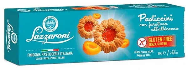 Lazzaroni Pasticcini Albicocca Senza Glutine 80 g