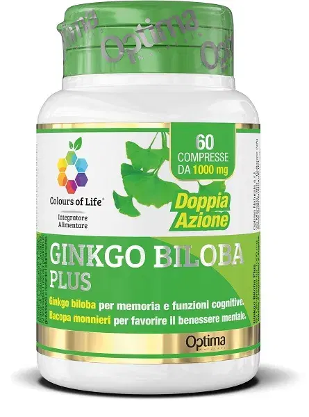 Optima Colours Of Life Ginkgo Biloba Plus Integratore Memoria 60 Compresse