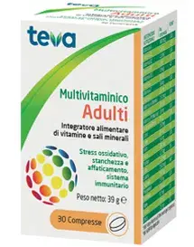Teva Multivitaminico Adulti Integratore Vitamine e Minerali 30 Compresse