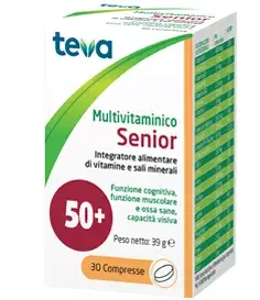 Teva Multivitaminico Senior Integratore Vitamine e Minerali 30 Compresse