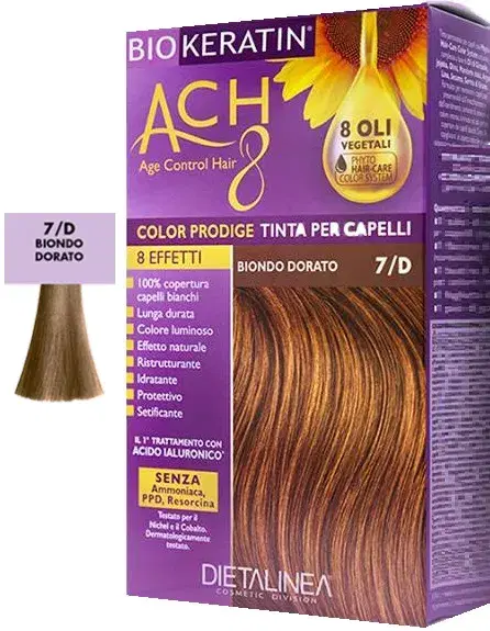 Biokeratin Ach8 Color Prodige Tinta Per Capelli Biondo Dorato 7/D