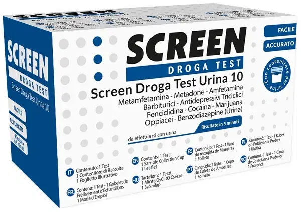 Screen Droga Test Urina 10 Test Multidroghe 1 Pezzo