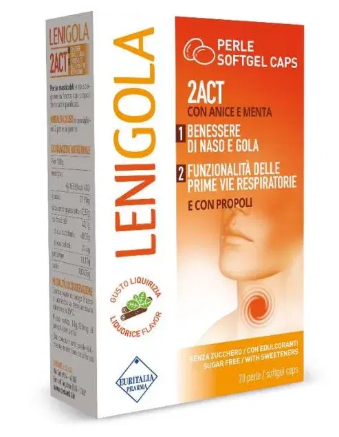 Lenigola Balsamiche Integratore Mal Di Gola Gusto Liquirizia 20 Perle