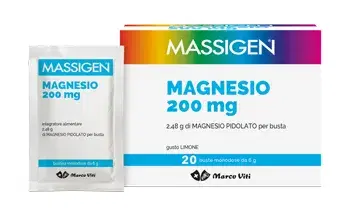 Massigen Magnesio Integratore Alimentare 20 Bustine Monodose da 6gr