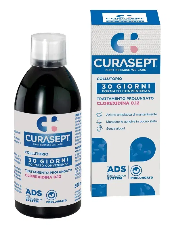 Curasept Collutorio Trattamento Prolungato Antiplacca Clorexidina 0,12 500 ml