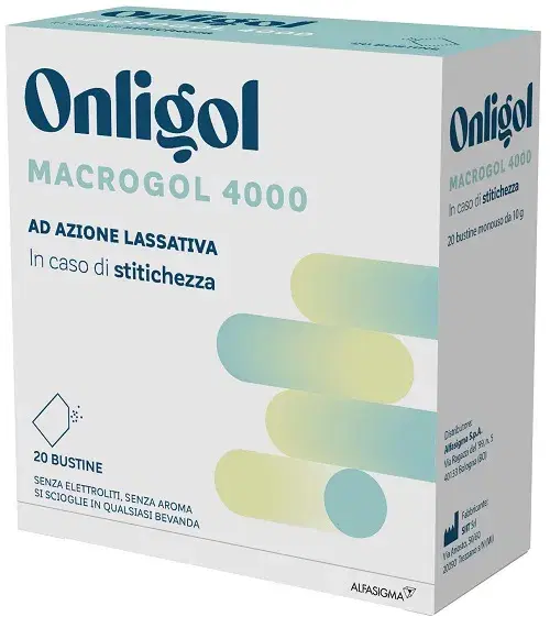 Onligol Macrogol 4000 Integratore ad Azione Lassativa 20 Buste