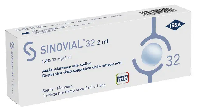Sinovial 32 1,6% 2ml Dispositivo Visco Suppletivo delle Articolazioni 1 Siringa