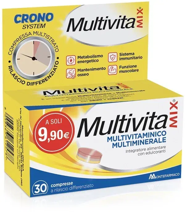 MultivitaMIX Crono Integratore Vitamine e Minerali 30 Compresse