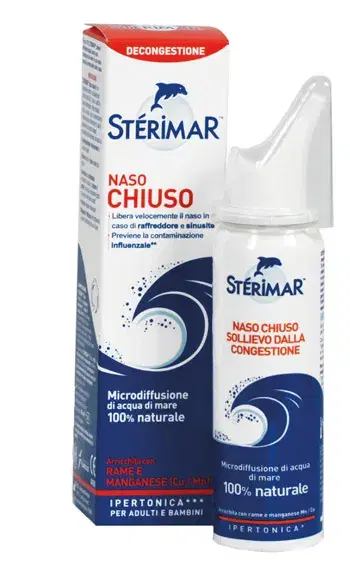 Sterimar Linea Pulizia e Salute del Naso CU/Mn Spray Nasale Ipertonico 50 ml