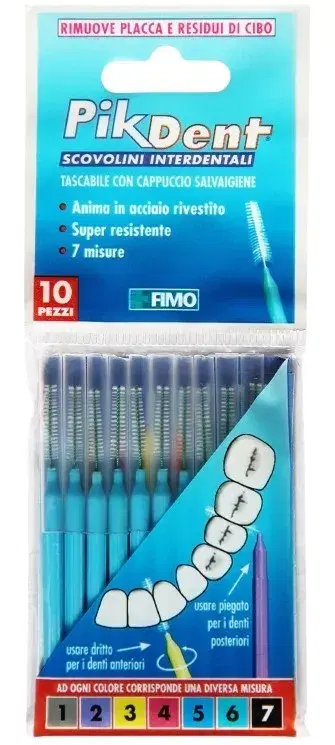 Pikdent Scovolino Interdentale 5 Azzurro 0,8 mm 10 Pezzi