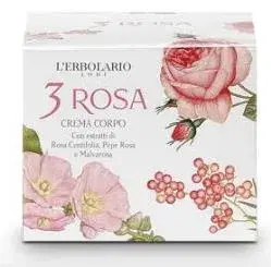 L'erbolario 3 Rosa Crema Corpo Profumata Morbida e Compatta 200 ml