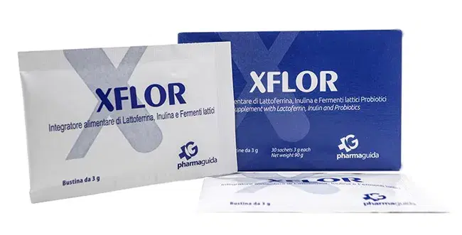 Pharmaguida Xflor Integratore Alimentare di Lattoferrina 30 Bustine da 3 g