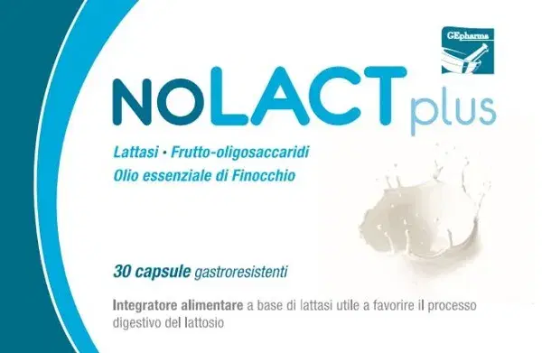 Nolact Plus Integratore per l'Intolleranza al Lattosio 30 capsule