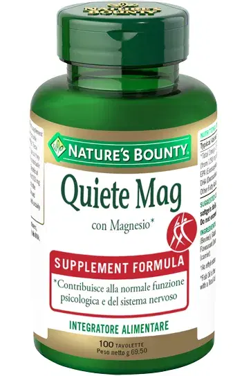 Nature's Bounty Quiete Mag Integratore di Magnesio 100 Tavolette