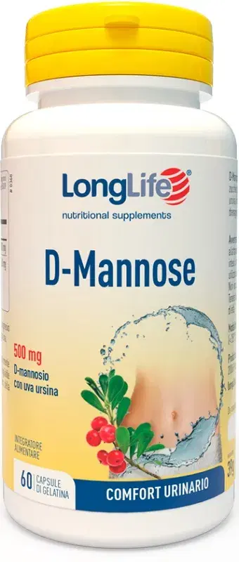 Long Life Linea Apparato Urinario D-Mannose Integratore Alimentare 60 Capsule