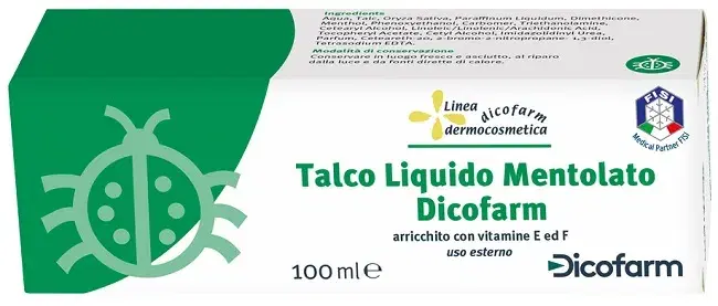 Dicofarm Talco Liquido Mentolato Protettivo Lenitivo 100 ml