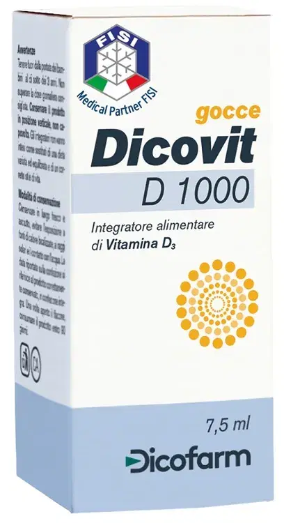 Dicovit D 1000 Gocce Integratore di Vitamina D 7,5 ml