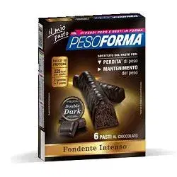 Pesoforma Barretta Cioccolato Fondente Intenso 6 Pasti Sostituti 372g 12 Pezzi
