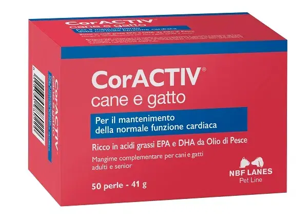 Nbf Lanes Coractiv Integratore Di Acidi Grassi Omega3 Cani e Gatti 50 Perle