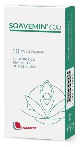 Soavemin 600 Trattamento Per Le Affezioni Vaginali 10 Ovuli Vaginali