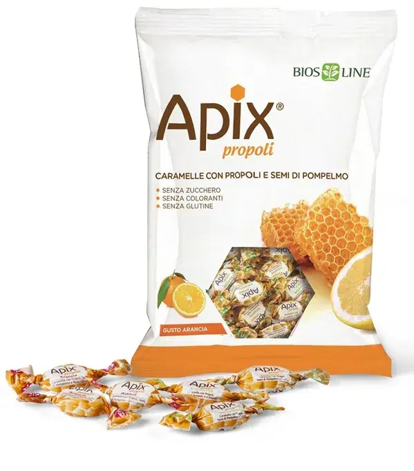 Apix Propoli Caramelle Con Propoli Per La Gola Gusto Arancia E Pompelmo S/Z 50 g