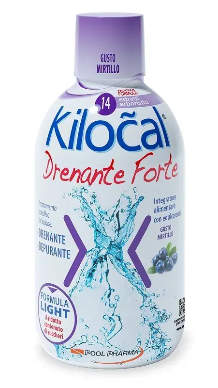 Kilocal Drenante Forte Integratore Alimentare Depurativo Mirtillo 500 ml