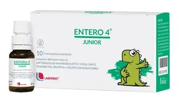 Entero 4 Junior Fementi Lattici Per Bambini E Ragazzi 10 Flaconcini Da 8 ml
