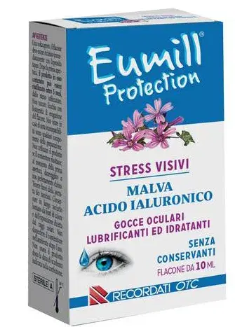 Eumill Protection Stress Visivi Gocce Oculari Idratanti e Lubrificanti 10 ml