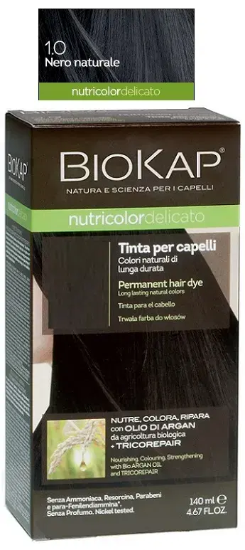 Biokap Nutricolor Delicato Tinta Per Capelli Colore 1.0 Nero Naturale