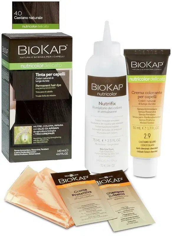 Biokap Nutricolor Delicato Tinta Per Capelli Colore 4.00 Castano Naturale